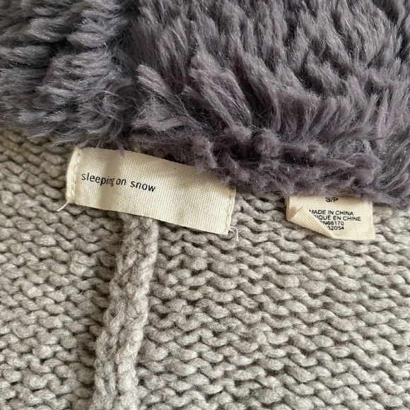 Sleeping on snow Cozy Gray Women's Sweater - Picture 5 of 5